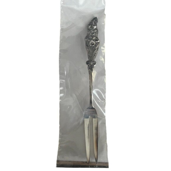 Vintage Reed & Barton Fiesta Party Set Silverplate 5 Pc Floral Serving New - Picture 6 of 10